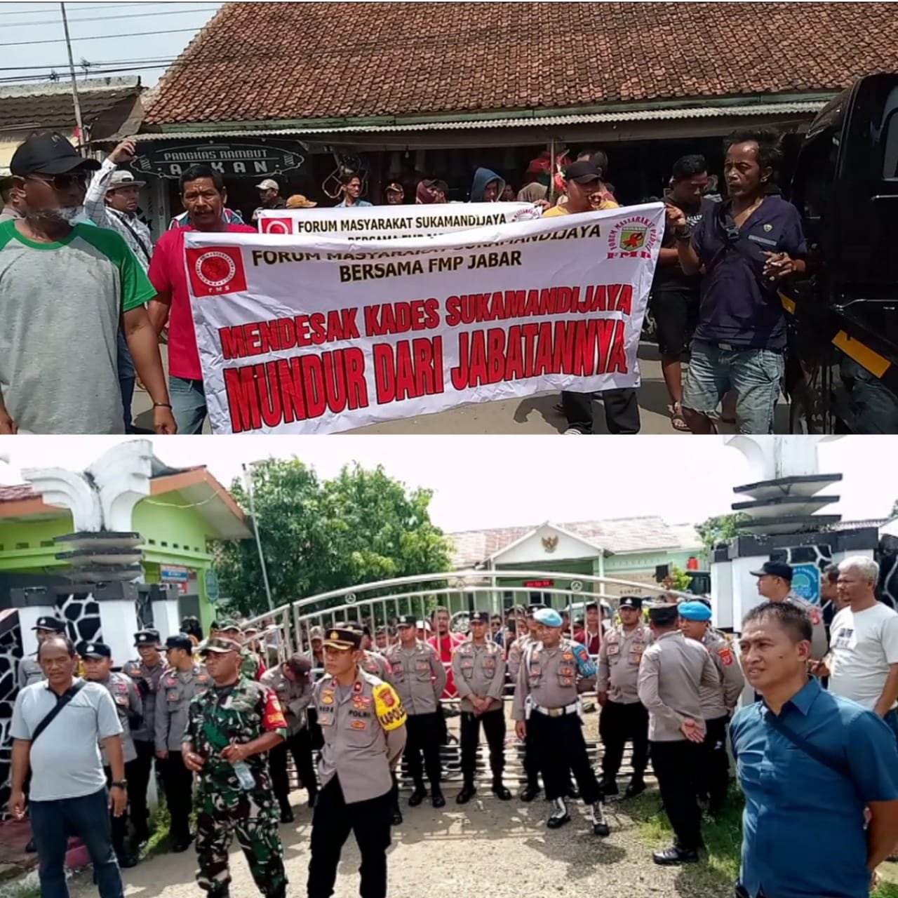 Tak Terima Dikritik Warganya, Diduga Kades Sukamandijaya Kerahkan Preman Serang Pendemo1