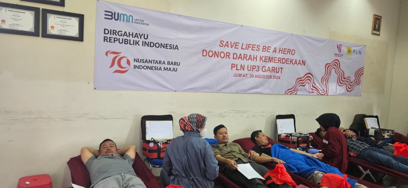 Kolaborasi Bersama PMI, PLN UP3 Garut Laksanakan Kegiatan Donor Darah Kemerdekaan1